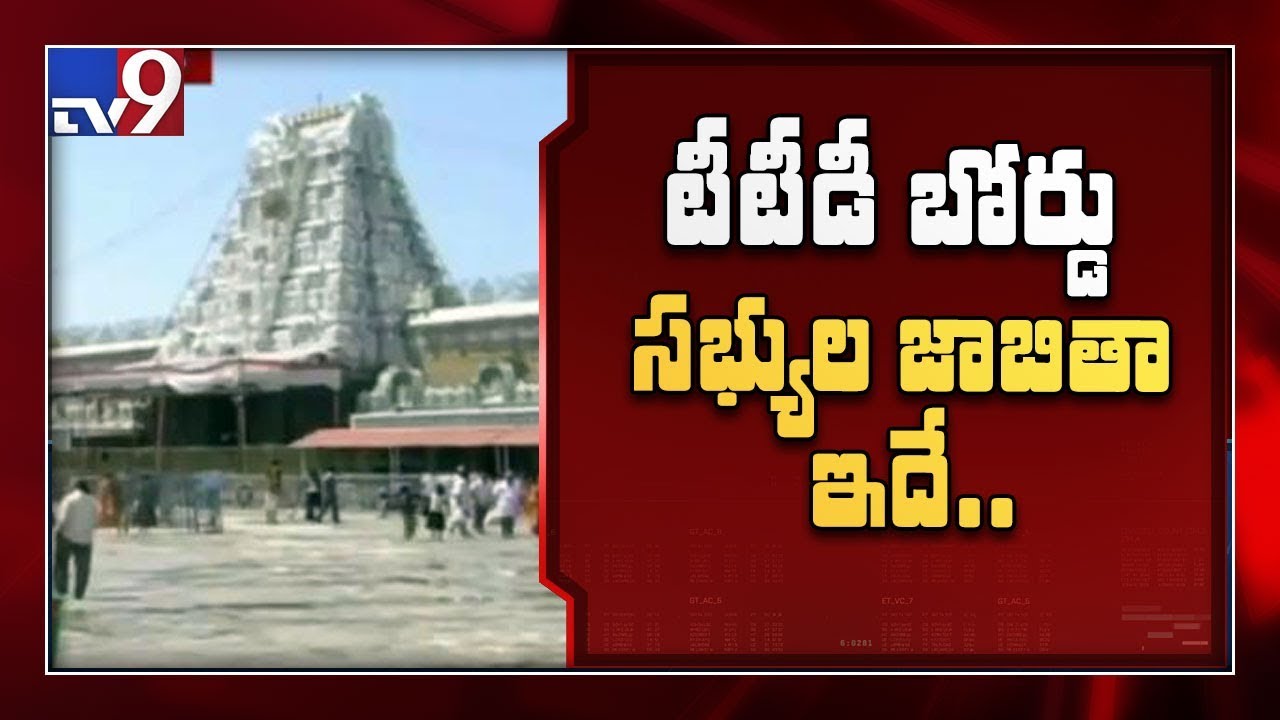 YSRCP Government Issues GO on appointment of TTD Trust Board members - TV9