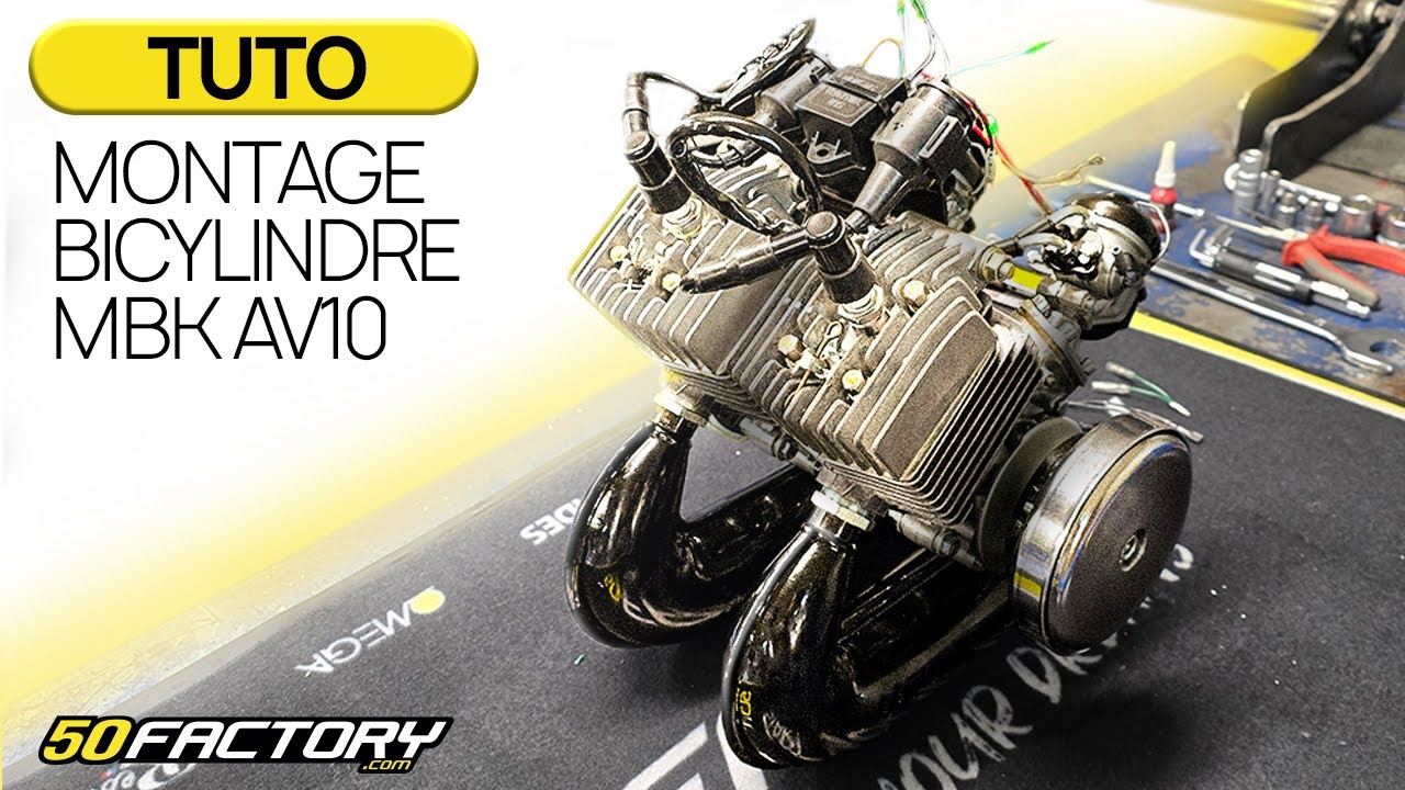 Montage d'un moteur bicylindre MBK AV10