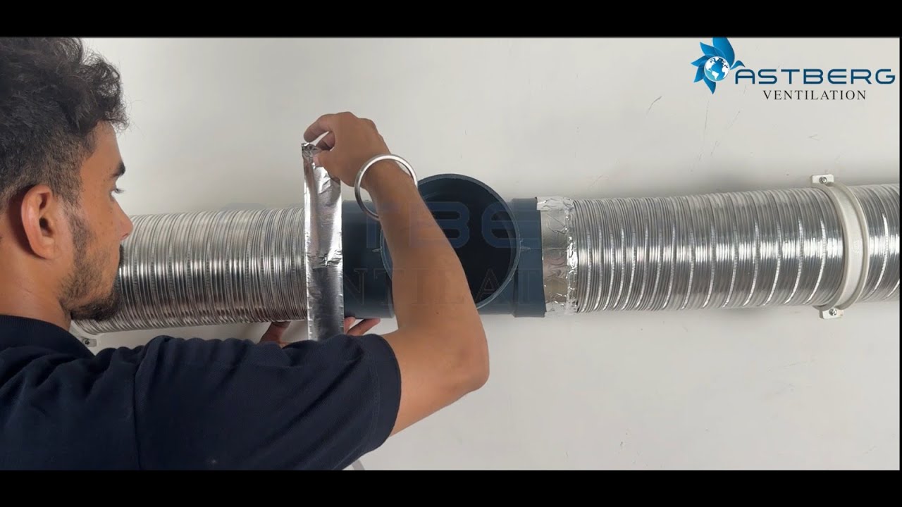 How To Install  A Inline  Exhaust Fan /Ventilation Hvac Installation Guide Duct Exhaust Installation