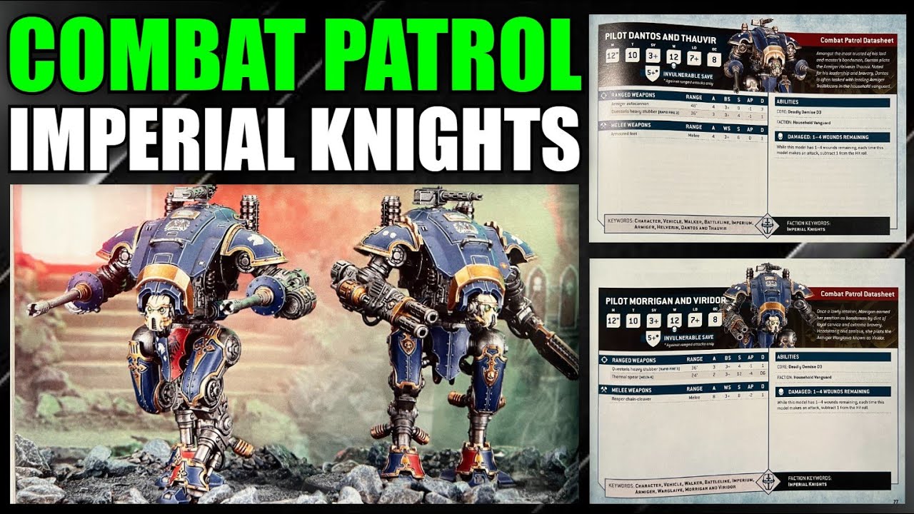 Warhammer 40k Combat Patrol: IMPERIAL KNIGHTS Armiger Trailblazers (обзор правил) #New40k #Warhammer