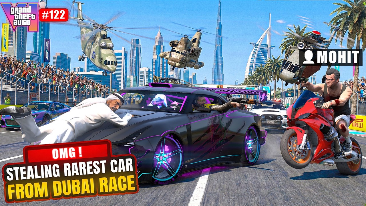 STEALING RAREST CAR FROM DUBAI RACE in GTA 5 REAL LIFE!🔥 #122