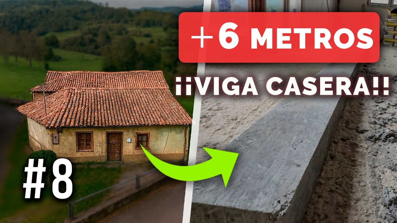 🏚 Construyendo una Casa (desde cero) en 100 días  - [Episodio 8 ]Cómo FABRICAR Viga de hormigón