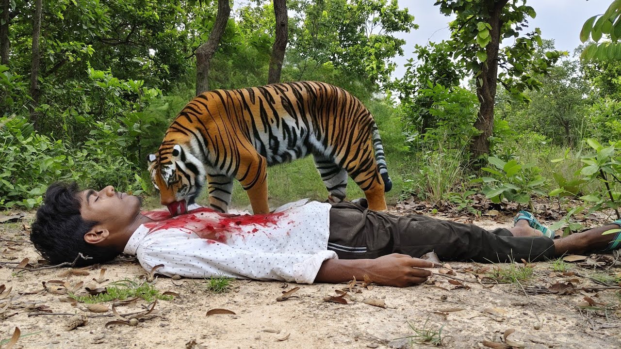 Real Tiger Attack in Jungle – Boy's Terrifying Escape Caught on Camera...