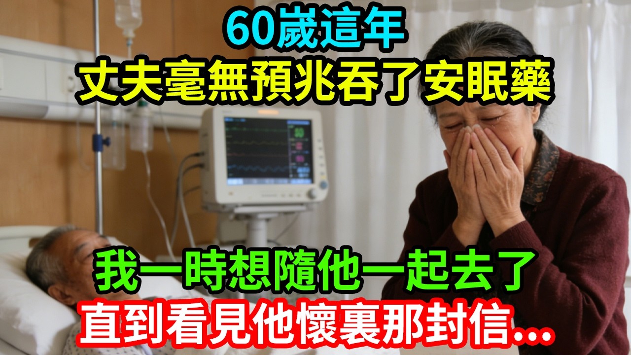 60嵗這年，丈夫毫無預兆吞了安眠藥，我一時想隨他一起去了，直到看見他懷裏那封信......