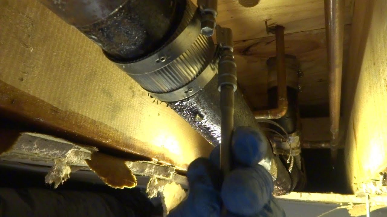 castiron drain pipe leaking in ceiling