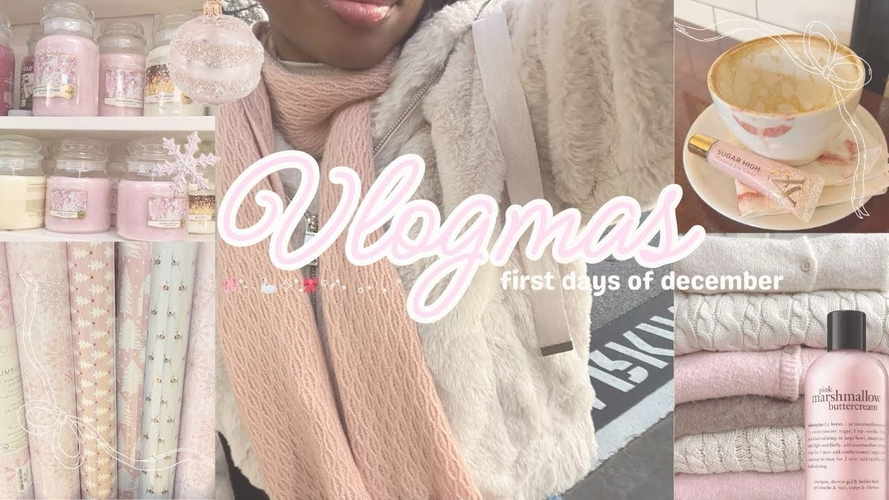 vlogmas week 1 🎀🎄₊°｡❆ holiday shopping, spotify wrapped, new month and gingerbread chai lattes 