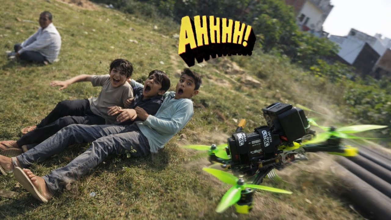 Kids React to my 5 Inch FPV Drone Freestyle..
