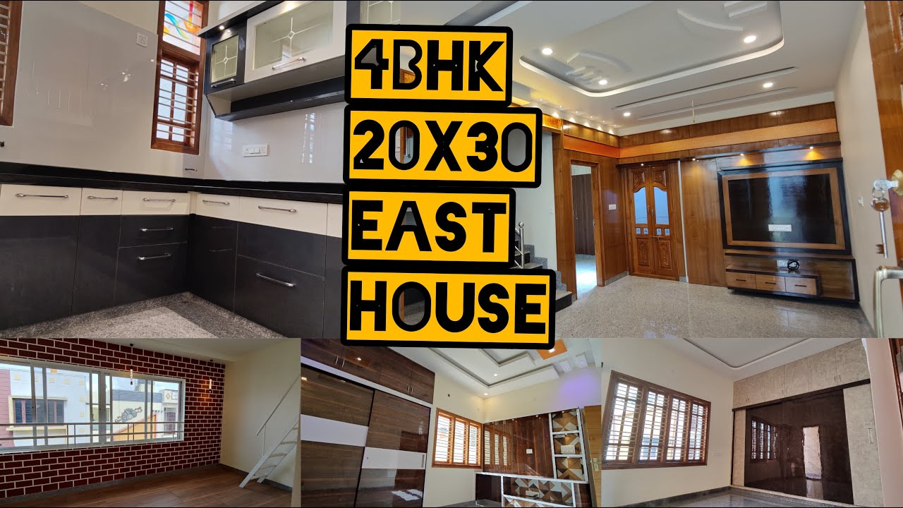 Дом 4BHK 20x30 с восточной ориентацией в Вишвешварайе, планировка - 53a