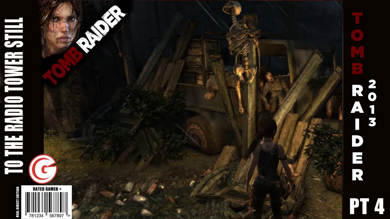 Tomb Raider Gameplay (2013) - Part 4 - MOUNTAIN BASE, SPOTLIGHT ROOM AMBUSH