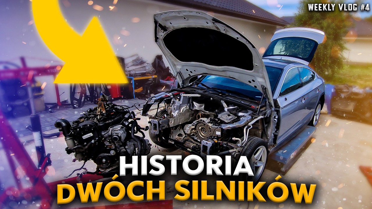 WEEKLY VLOG #4 PRZYGOTOWUJE A5 DO BLACHARZA I ROZPOCZYNAM ODBUDOWE SILNIKA 3.0 V6 TFSI Z SQ5 S4 S5