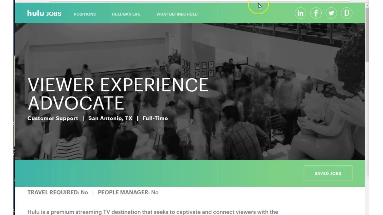 One Job Minute: Virtual Viewer Experience Advocate for Hulu