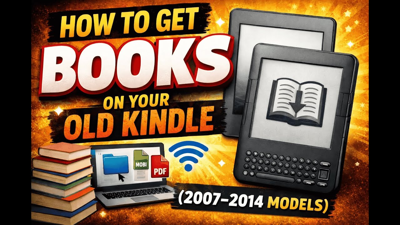 How to get books on your old kindle (2007-2014 models).