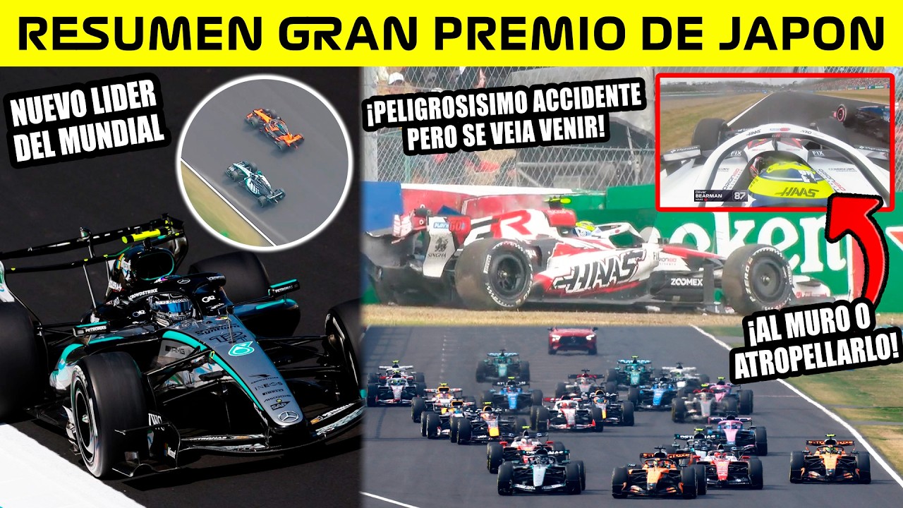💥BRUTAL ACCIDENTE entre BEARMAN y COLAPINTO GRACIAS a ESTA RIDICULA F1😱 ANTONELLI APROVECHA y LIDERA