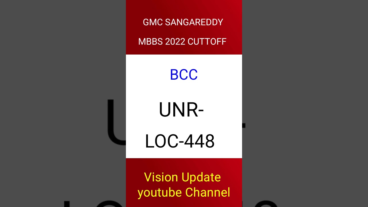 gmc SangaReddy cuttoff 