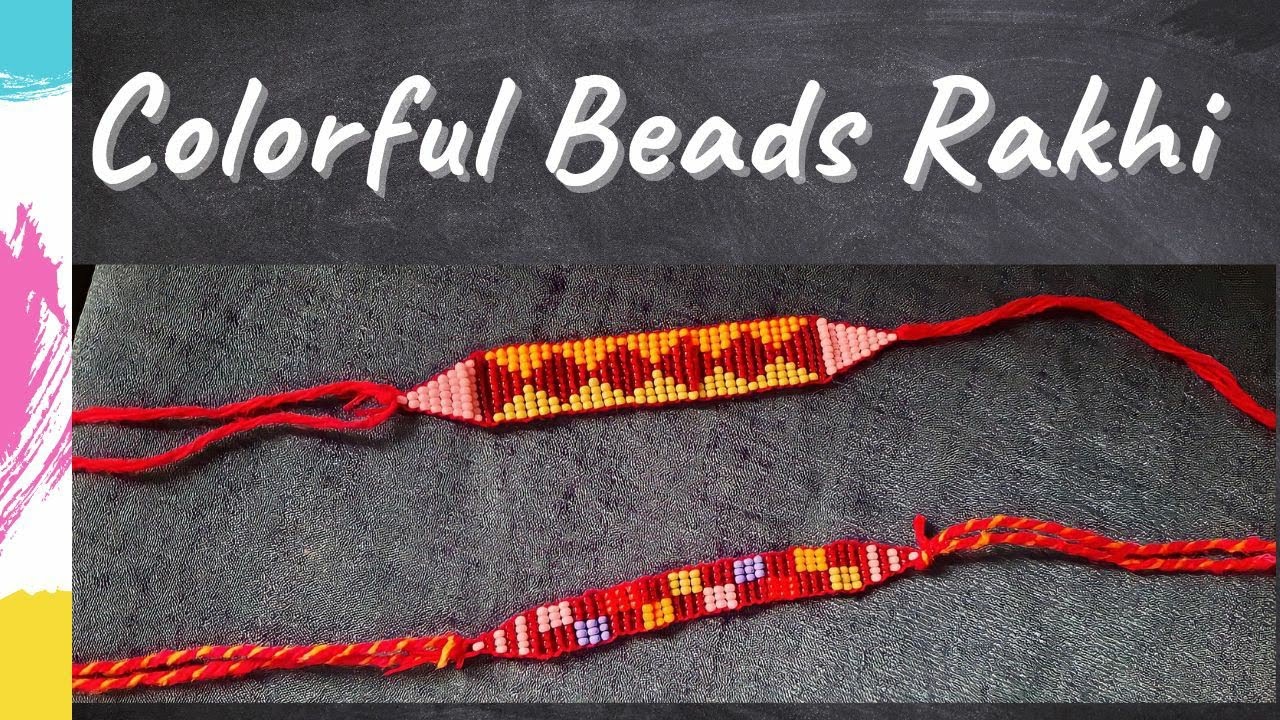 Colorful Beads Rakhi at home| Easy Rakhi Making ideas at home| Rakshabandhan 2021|Name Rakhi