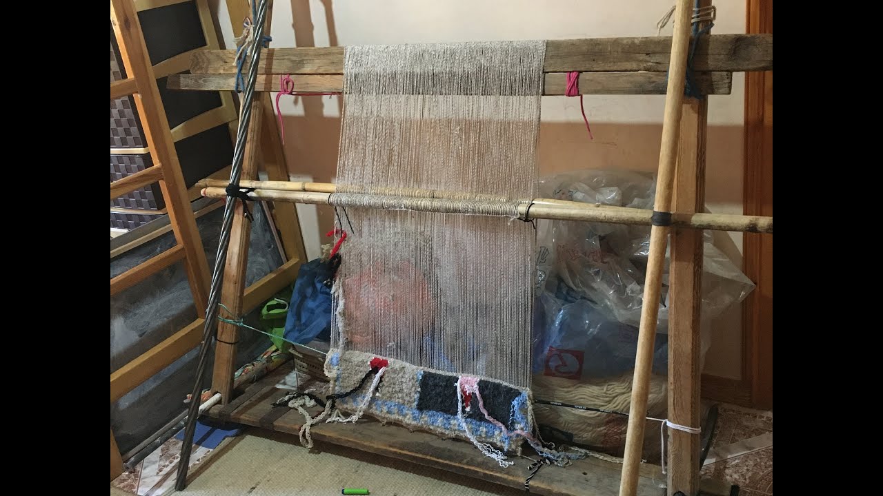Setting up a traditional Berber Rug Loom