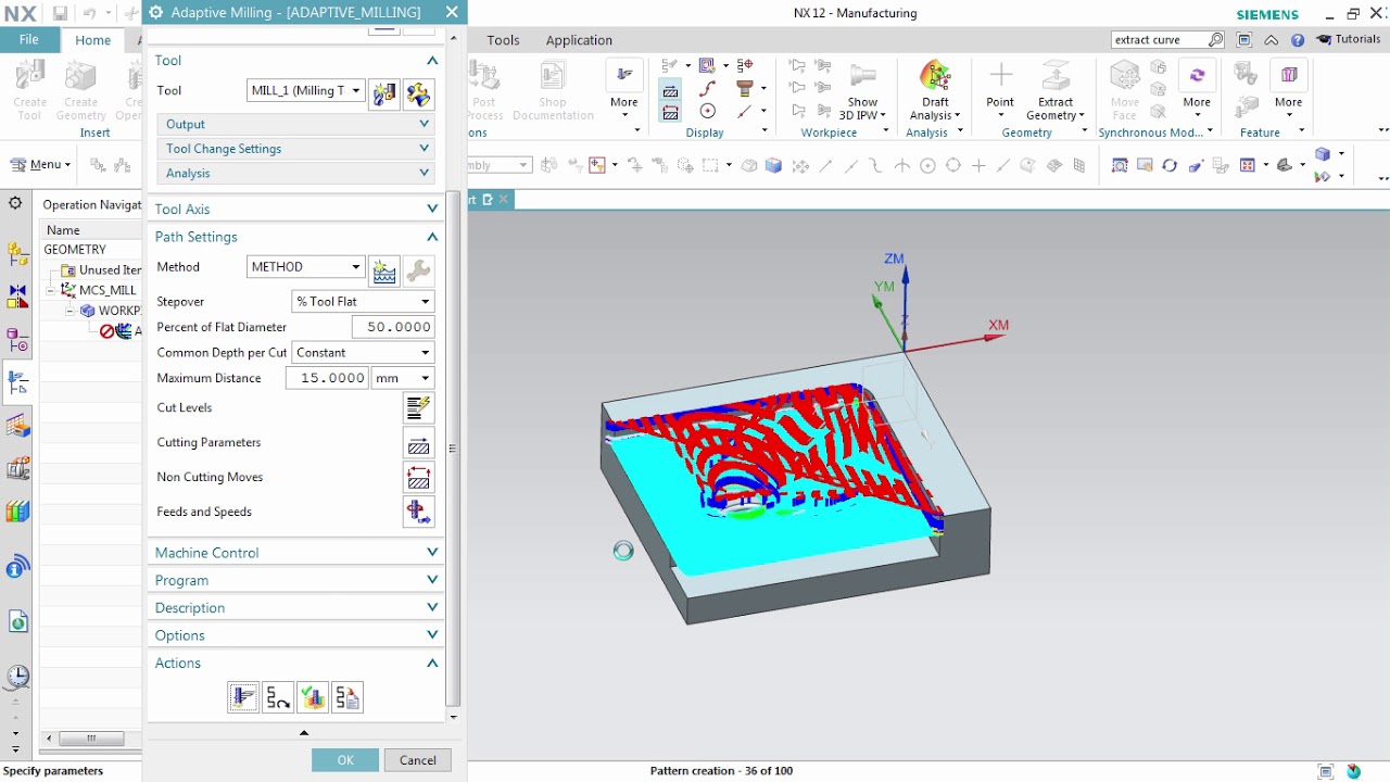 Hướng dẫn NX CAM . 21 - ADAPTIVE MILLING