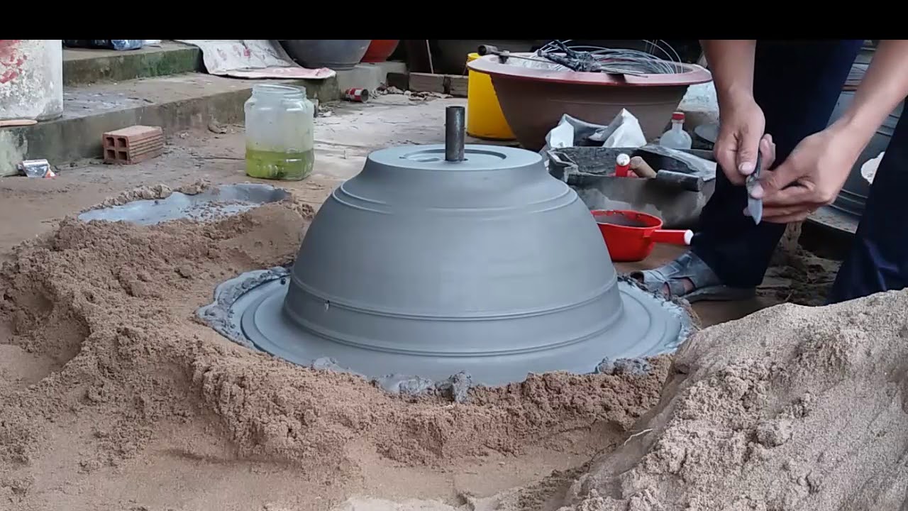 KHÁI QUÁT KỸ THUẬT QUAY CHẬU XI MĂNG, LÀM CHẬU XI MĂNG