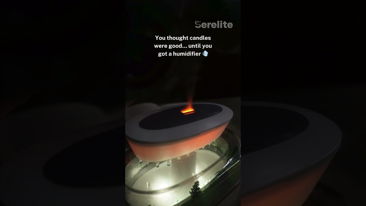 You turn on the humidifier?, and stress fades away. 💨✨#serelite #Humidifier #rain  #sleep #shorts