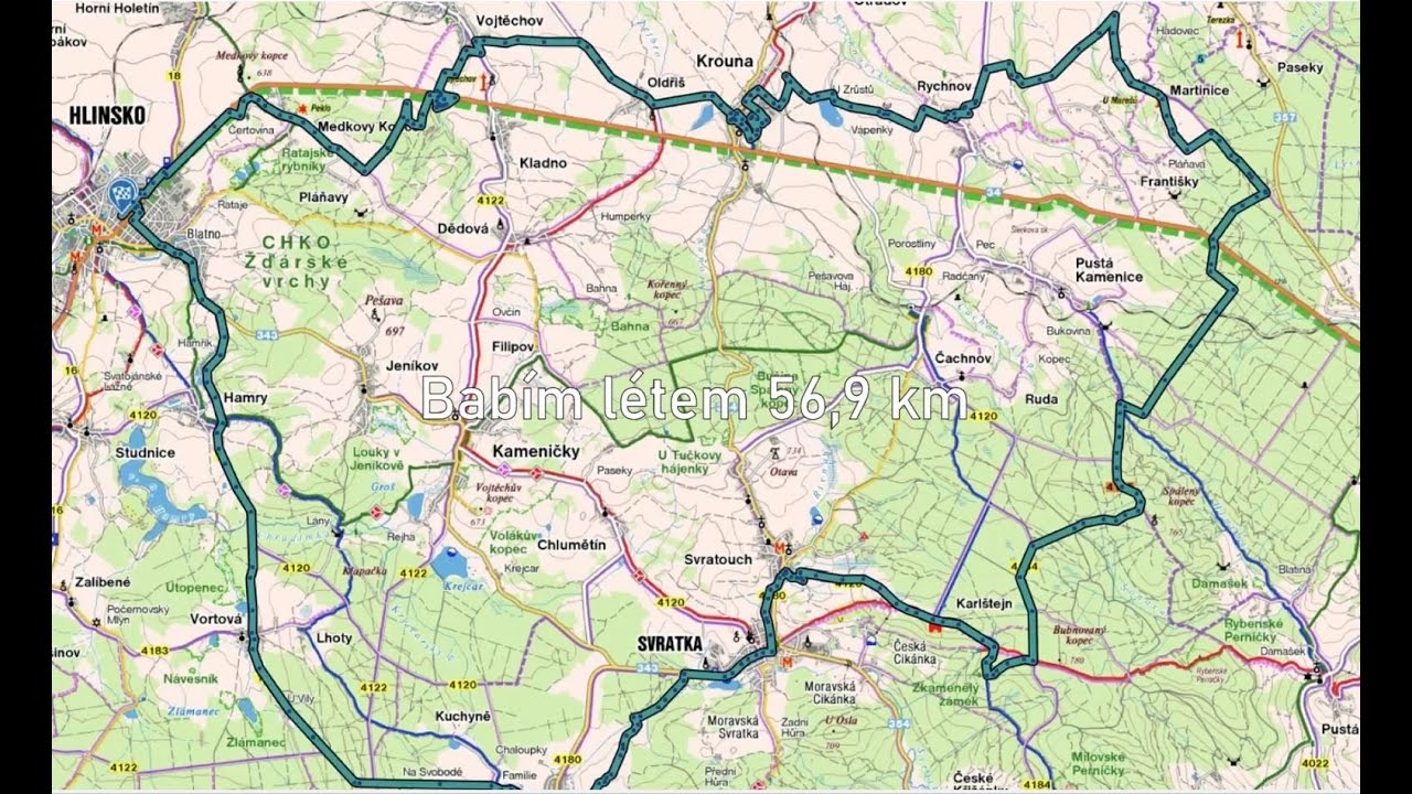 Babím létem 56.9 km