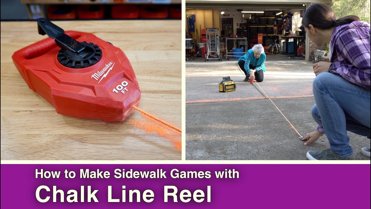 Sidewalk Games with a Chalk Line Reel