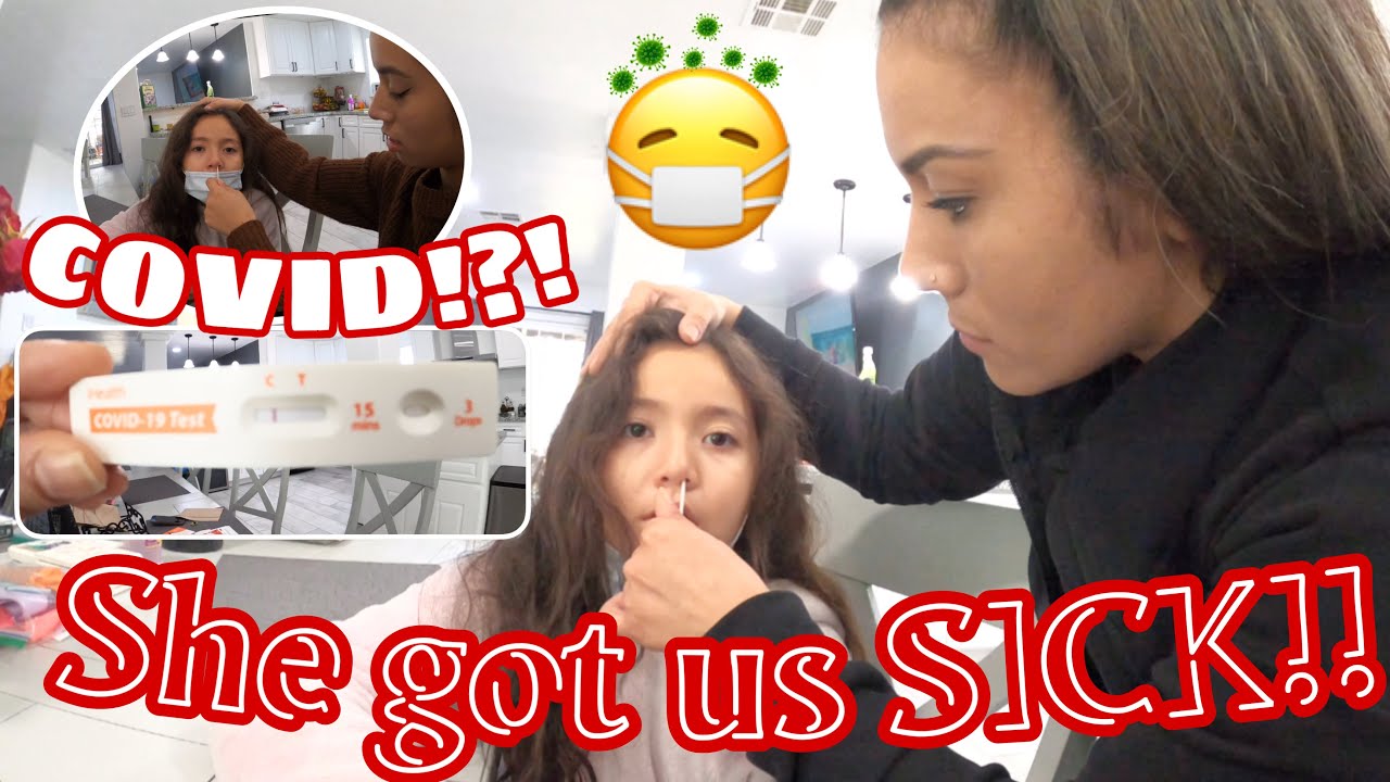 Allysha got us sick 😷 **covid test** Autism Royalty Family