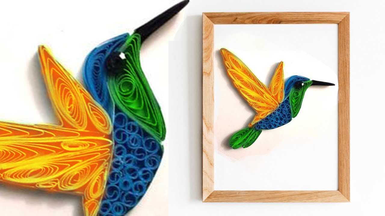 Quilling Birds Easy Design tutorial | Quilling wall decoration idea | Room Decor with quilling birds