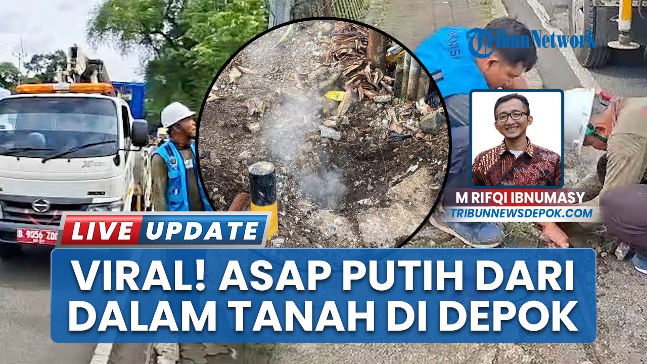 Viral Asap Putih Keluar dari Dalam Tanah di Tepi Jalan Raya Bogor Depok, Ternyata Ini Penyebabnya