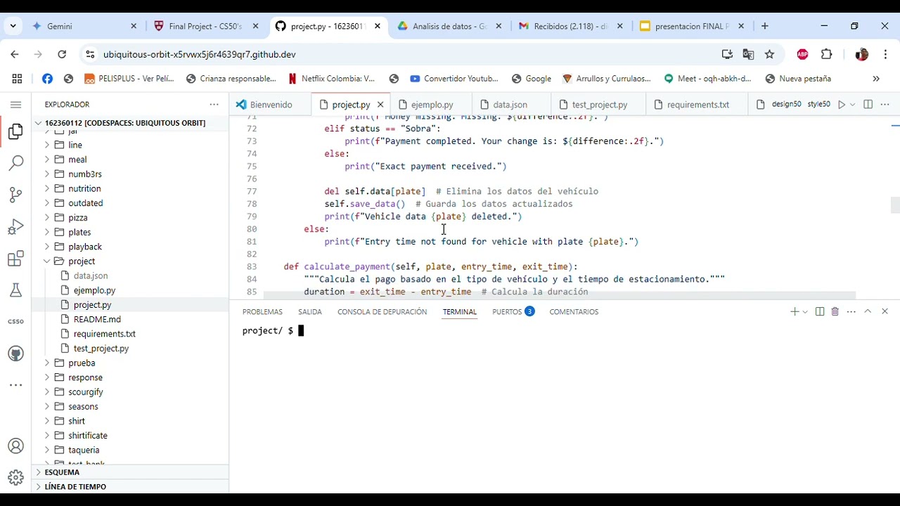 Final Project - CS50's introduction to programming with python From Juan Diego Garzon Rua