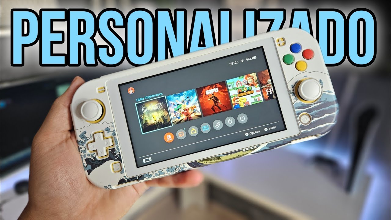 CUSTOMIZEI MEU NINTENDO SWITCH LITE - FICOU LINDO!