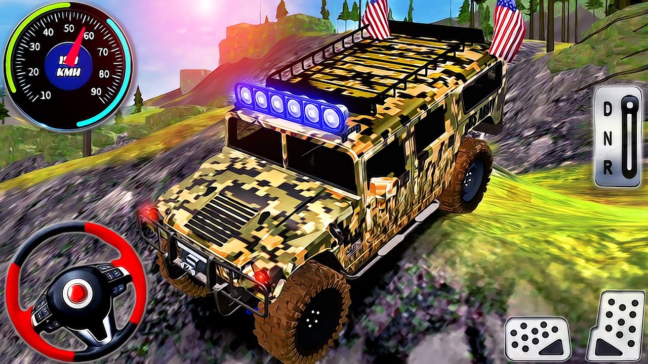 Extreme US Army Hummer Mud Crawler Rocks Driving - Offroad Outlaws Simulator #22 - Android GamePlay