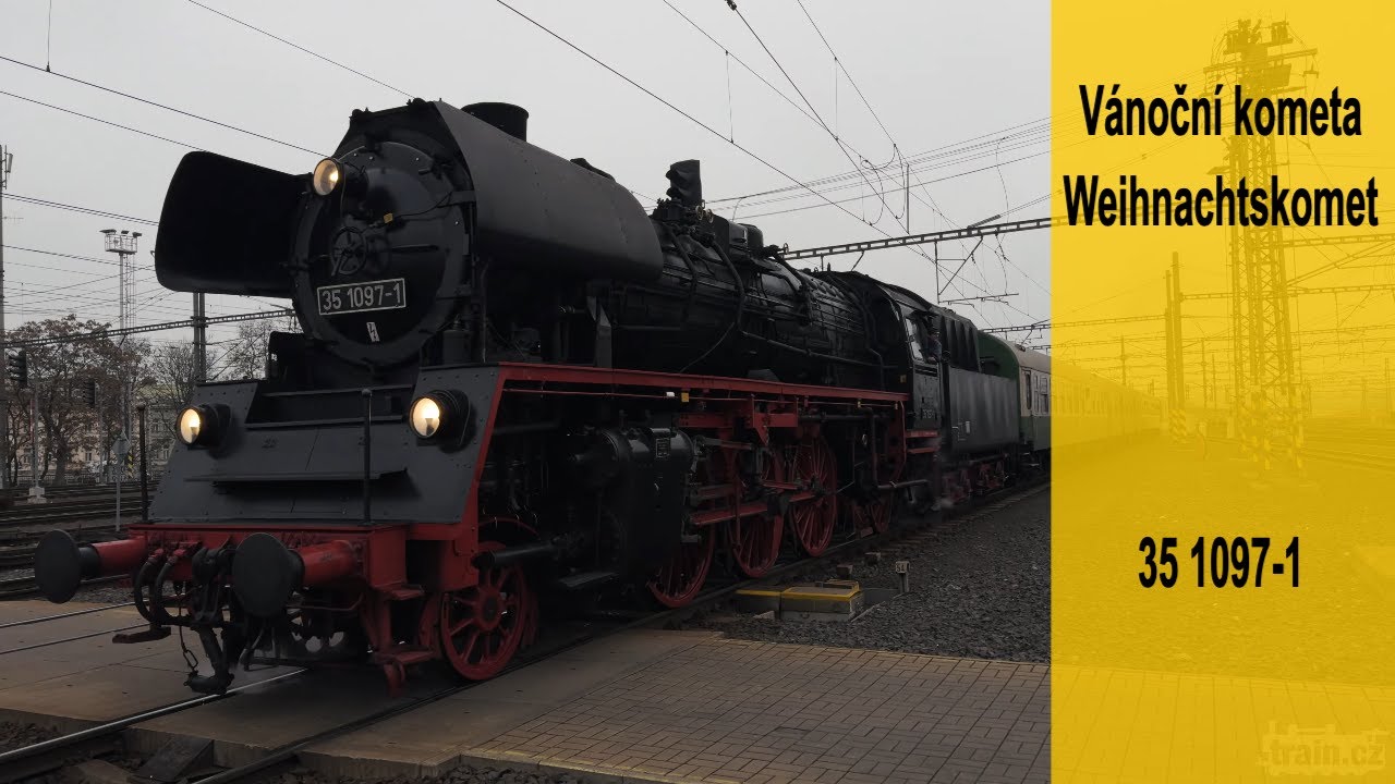 Vánoční kometa s parní lokomotivou 35 1097-1