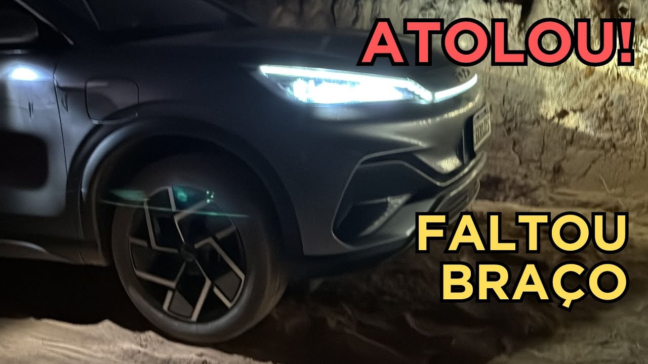 Trilha na terra de carro elétrico Byd Yuan Plus! Atolou? Parte 2 #byd #offroad #ev #yuan