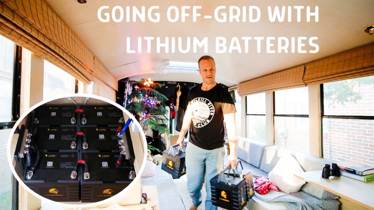 Installing a Lithium (LiFePO4) Battery Bank In Our School Bus Conversion (Lion Energy UT1300)