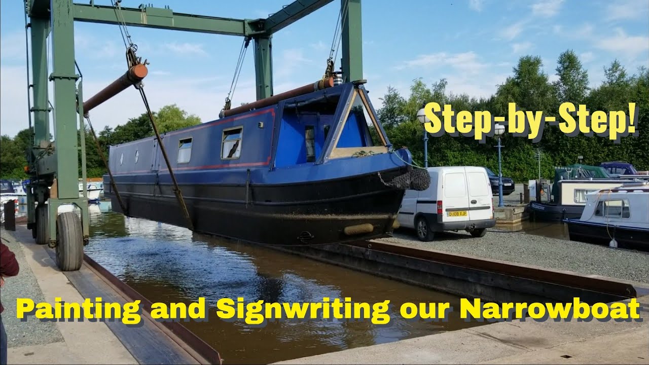 2. Painting and Signwriting our Narrowboat