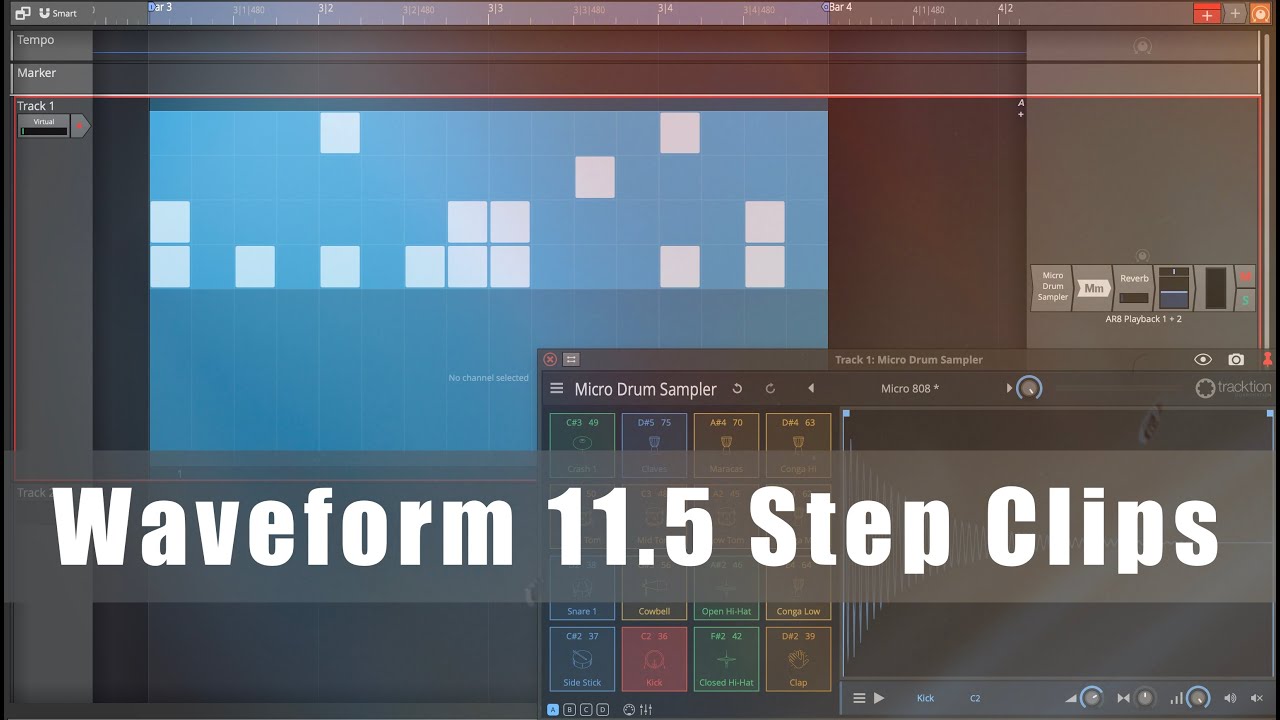 Tracktion Waveform 11.5 - Explaining Step Clips