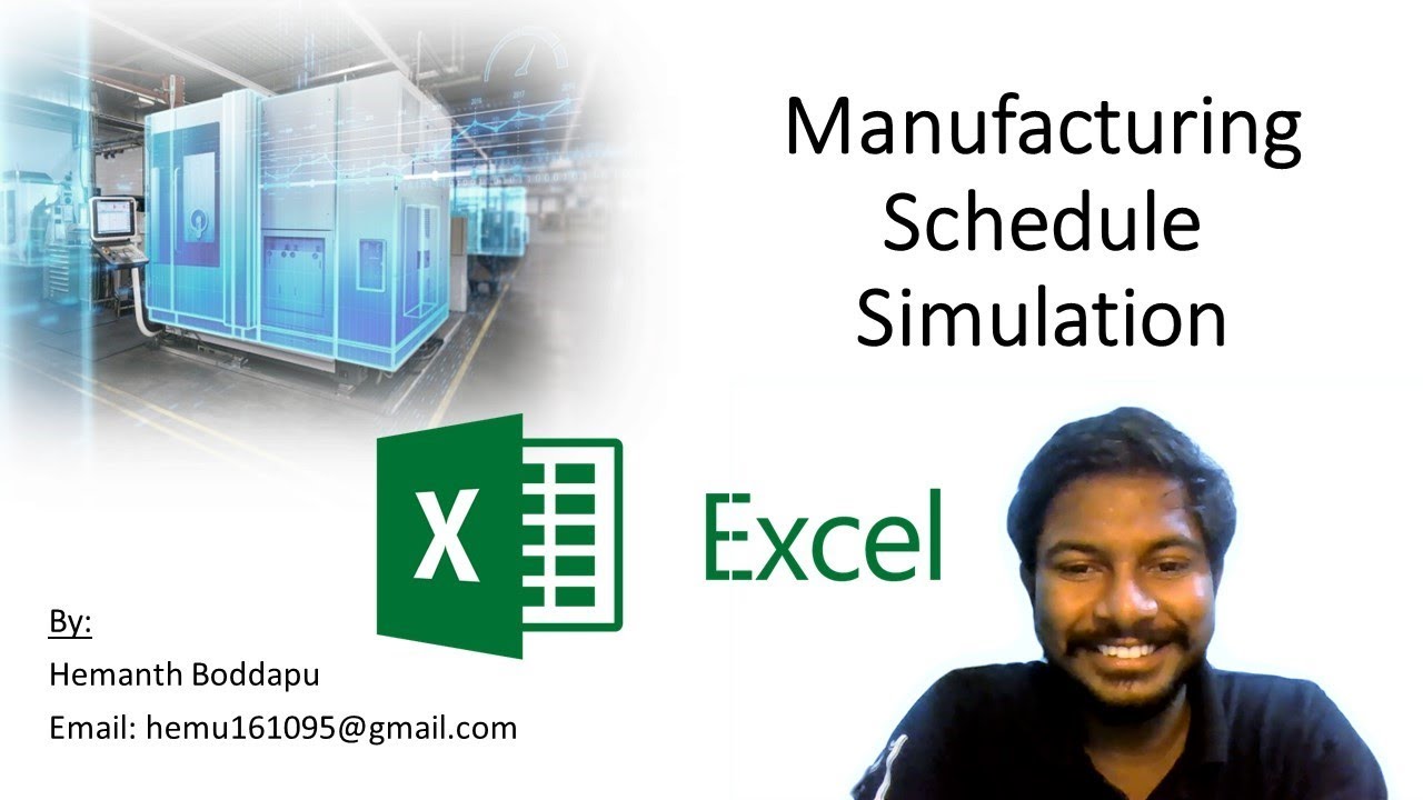 Manufacturing Simulation on Excel to Determine the lead time of Production batches