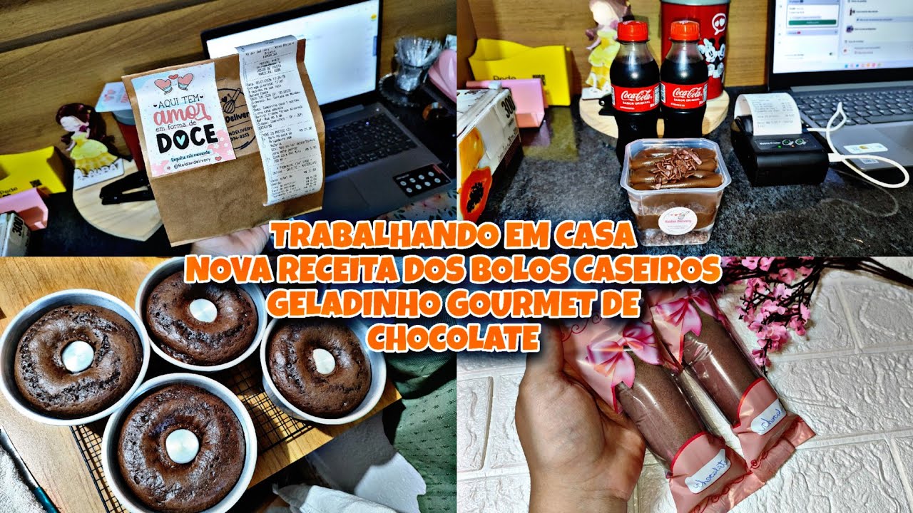 NOVA RECEITA DOS BOLOS CASEIROS/ GELADINHO GOURMET DE CHOCOLATE/ MONTAGEM DE PEDIDOS 🩷