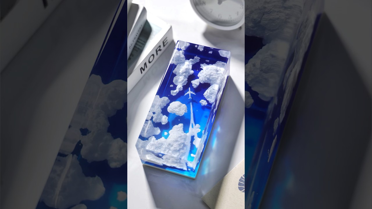 Clouds in Epoxy☁️  #diy #resinfrance #resin #resinbound #resinart #resintutorial #resincraft #craft