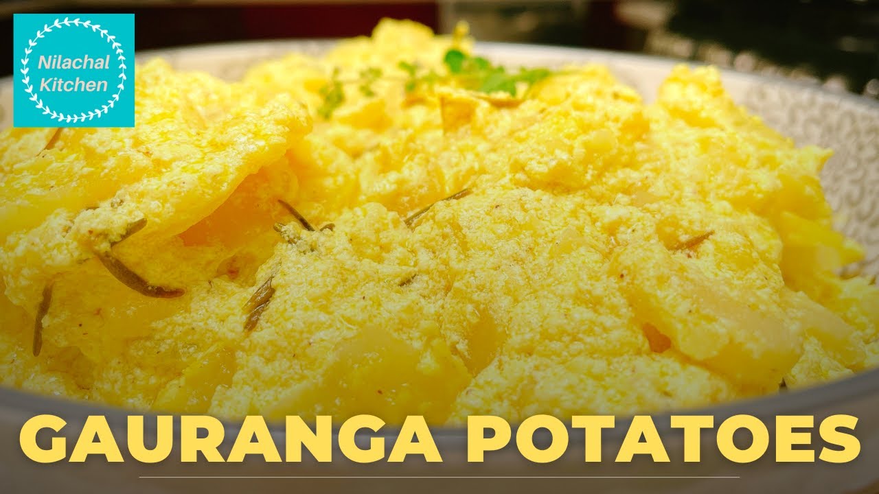 Gauranga Potatoes | Golden baked Potatoes | Casserole dish | Gluten-free| Ekadashi| Nilachal Kitchen
