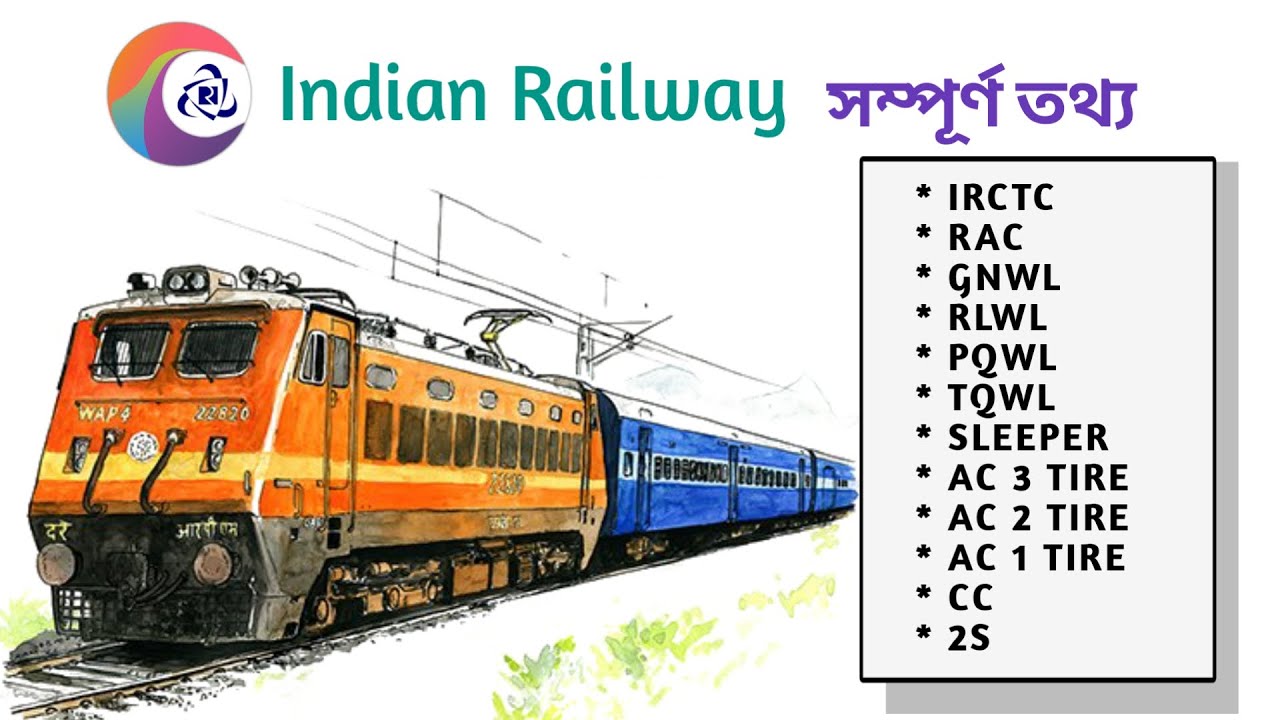 Indian Railway complete information ||  ট্রেন টিকিট বুকিং সম্পর্কিত সম্পূর্ণ তথ্য