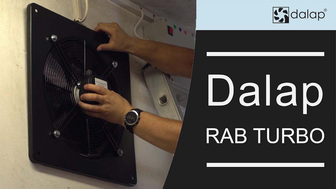 Wie wird der Industrieventilator Dalap RAB TURBO installiert?