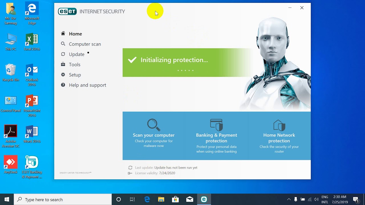 Install Eset security on windows 10