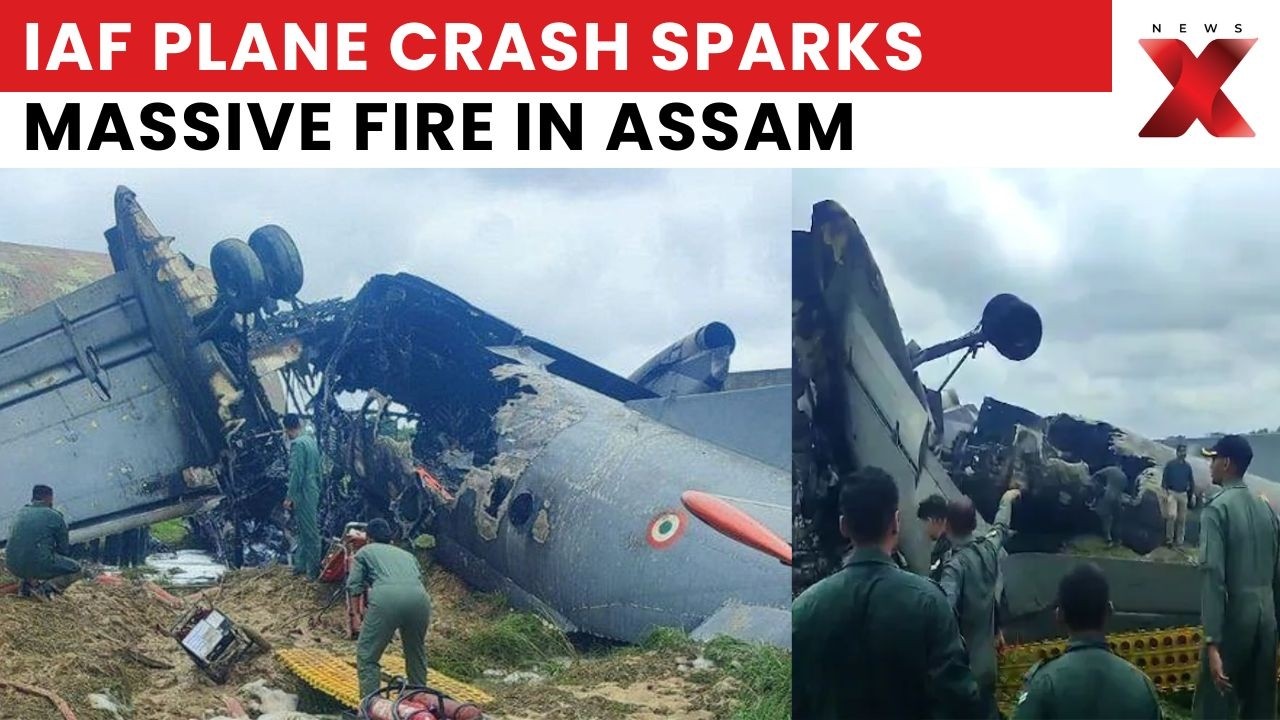 IAF AN-32 Aircraft Crashes During Landing In Assam&rsquo;s Jorhat Airbase | NewsX