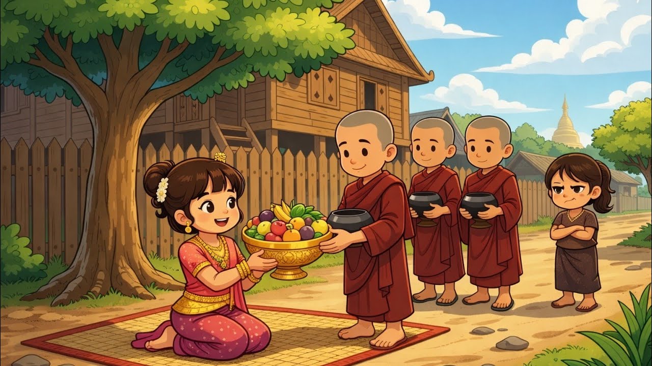 အစားကြီးသည့် ရွှေကျီးညိုပုံပြင်[A crow which is a glutton] Bedtime stories for kids 🥰❤️❤️❤️