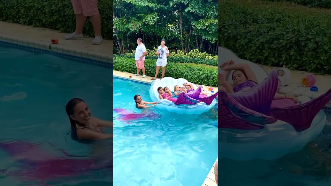 Mermaid season! Let&rsquo;s hit the pool in our tails! #mermaidtail #mermaid #h2o #swim #poolparty #miami