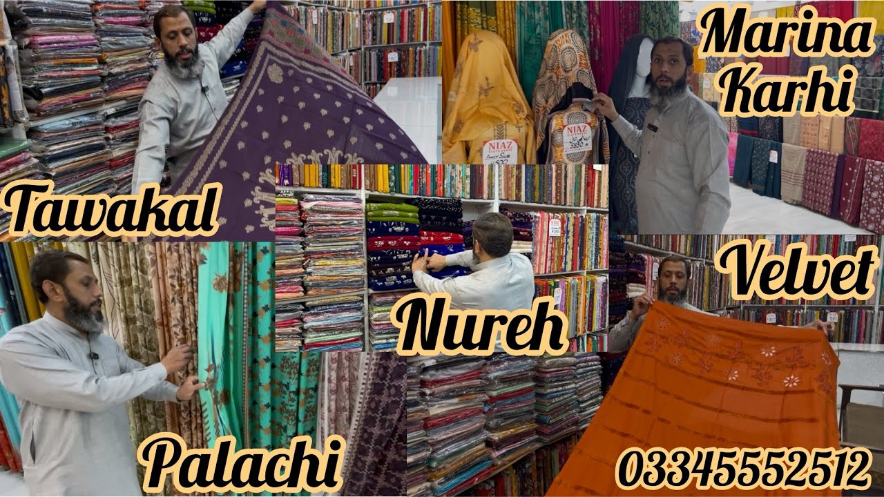 Happy Sale || Nureh || Palachi || Tawakal || Embroidered Marina || Micro Velvet 9000 || NIAZ CLOTH 