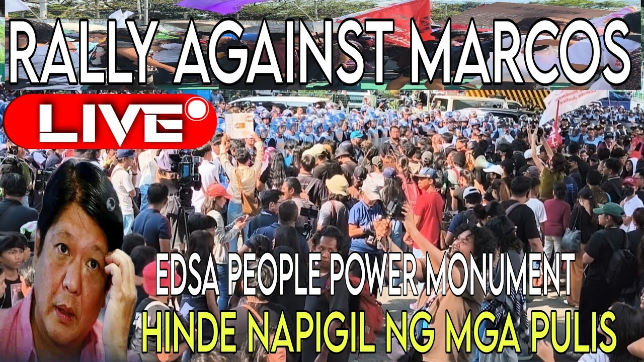 RALLY LIVE UPDATE TODAY IN EDSA SHRINE PEOPLE POWER MONUMENT #corruption