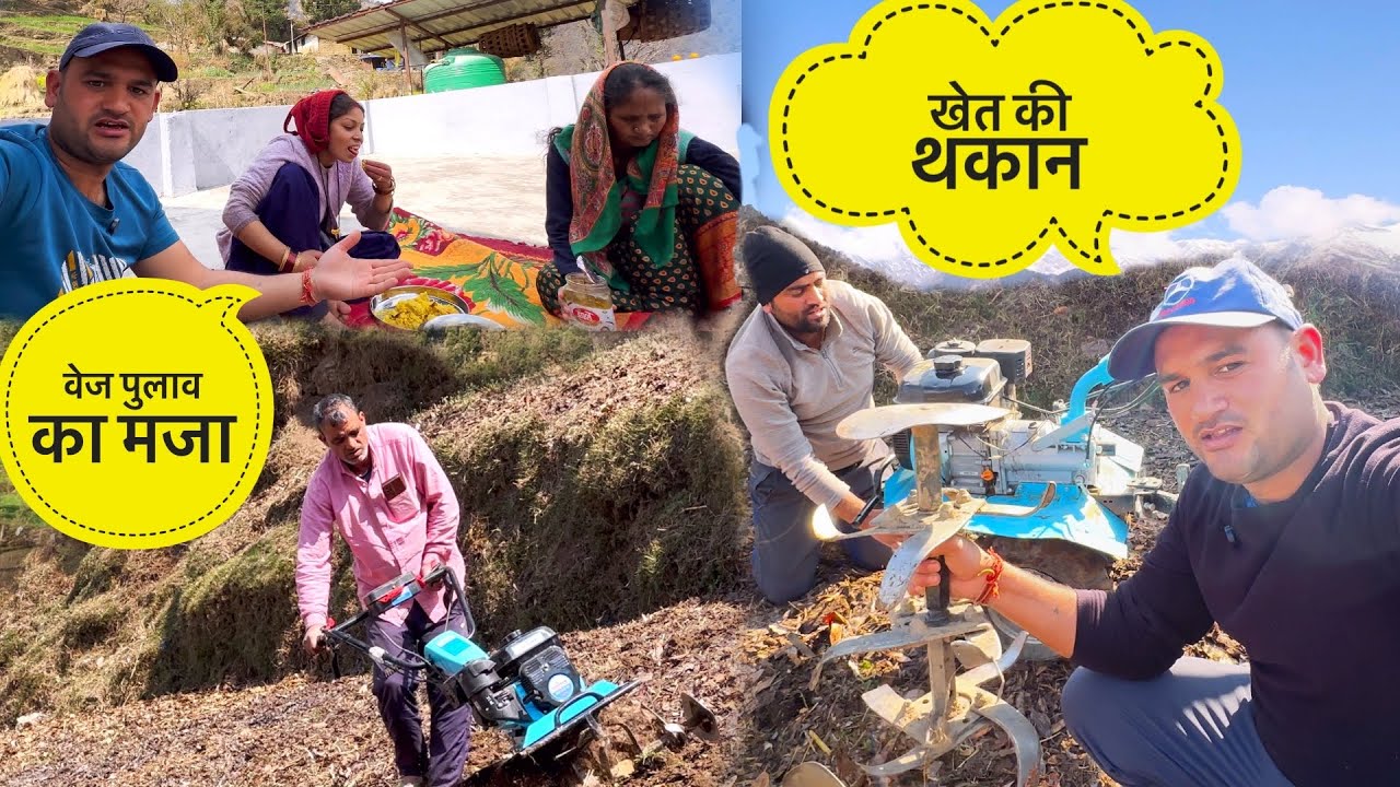 खेत में ट्रैक्टर से लगाया हल और घर पर बनाया लाजवाब वेज पुलाव || Family Vlog || Ajay Kedarvasi 