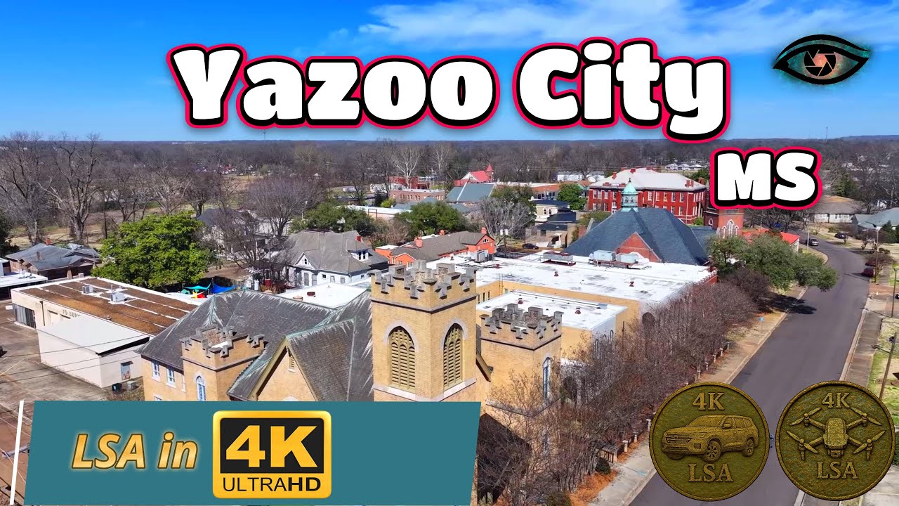 Drive and Fly in 4k-Yazoo City, MS  Chill/ Travel / Inspirational / Uplifting /Relax / Lofi